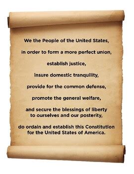 Preamble to the U.S. Constitution by La Paloma | TPT