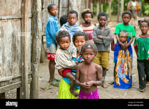 Portrait children - morning in rural fisherman's community (village) along the coast in Fort ...