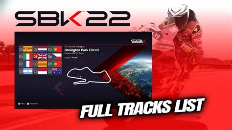 Sbk 22 Full Track List Liste Des Circuits 4k 60fps Gameplay Ps5