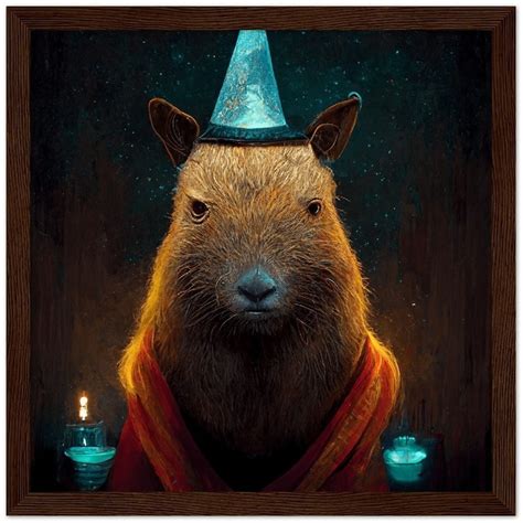 Capybara Wizard Capybara Art Print Capybara Wall Art Etsy