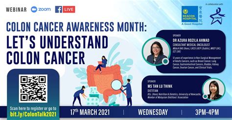 National Cancer Society Of Malaysia Penang Branch Lets Understand Colon Cancer