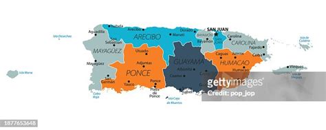 Puerto Rico Map Vector Colored Map Of Puerto Rico High-Res Vector ...