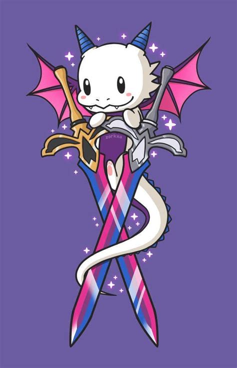 Some Bi And Pan Dragon Twinswords Art Available As Stickers R