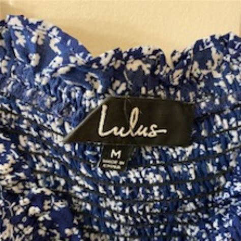 Lulus Dresses Lulus Fleurtation Navy Blue Floral Print