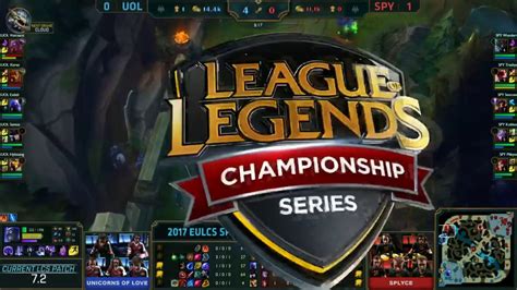 League Of Legends Splyce Vs Unicorns Of Love EU LCS 2017 Spring Game