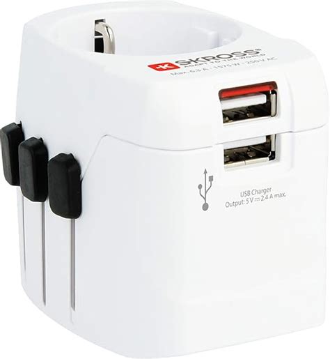 Skross Travel Adapter World PRO USB Earthed Amazon Ca Electronics