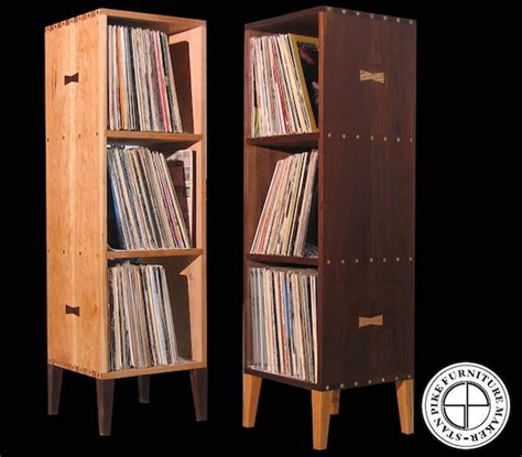 Deluxe Vertical Vinyl Record Album Storage Cabinet By Stanpike