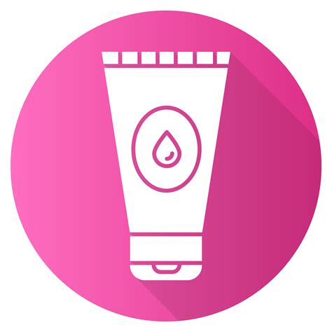 Water Based Lubricant Pink Flat Design Long Shadow Glyph Icon Male Female Product For Safe Sex