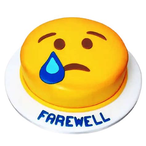 Crying Face Emoji Cake