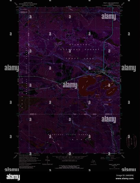 Trout lake michigan map hi-res stock photography and images - Alamy