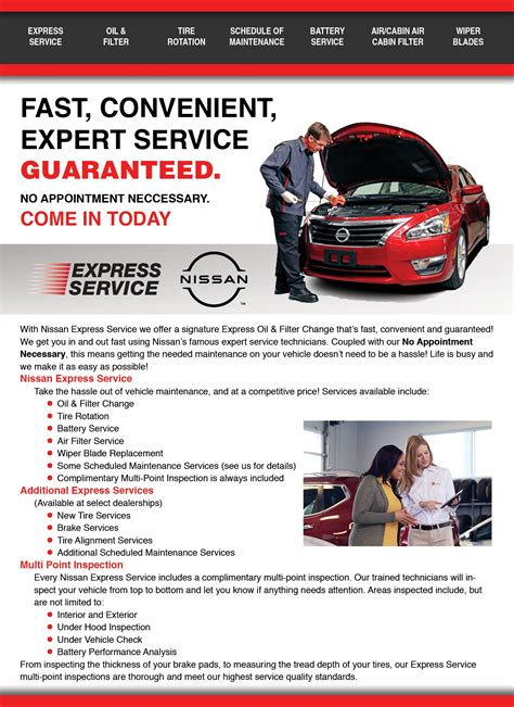 Nissan Express Service | Nissan Service Center | in Phoenix, serving ...