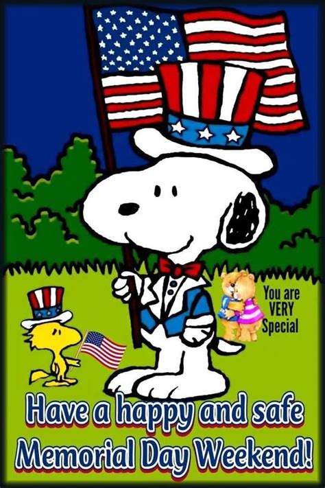 Pin By Martha Urias On Holidays Snoopy Memorial Day Cartoon