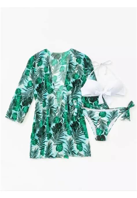 Buy Soeoes Three Piece Bikini Mesh Swimsuit Online Zalora