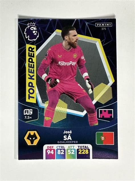 Jose Sa Wolves Top Keeper Panini Premier League Adrenalyn Xl