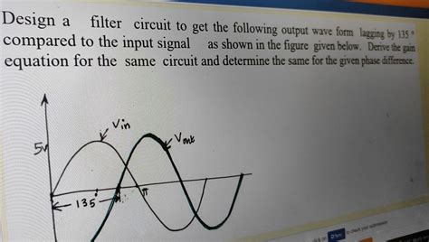 Solved Design a filter circuit to get the following output | Chegg.com