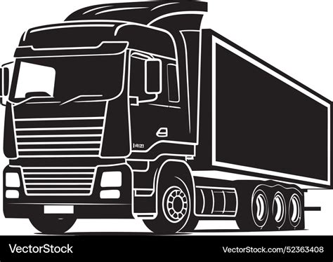 Commercial truck logosemi on the highway Vector Image