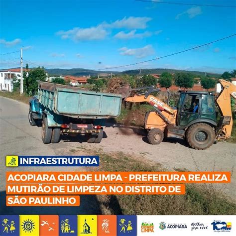 Prefeitura de Acopiara realiza mutirão de limpeza no distrito de São