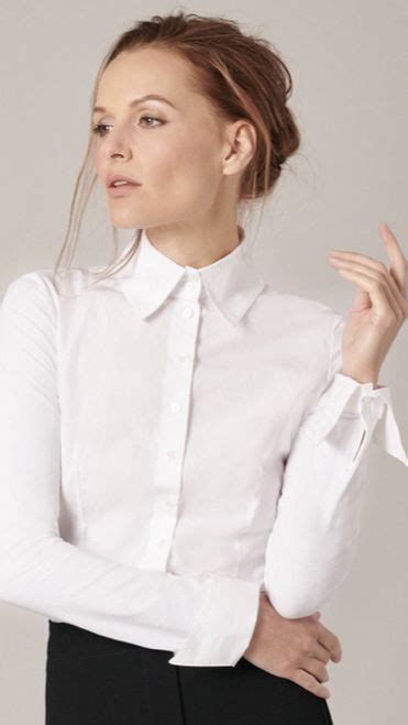 Pin By David Mort On Satin Shirt White Shirts Women Office Attire