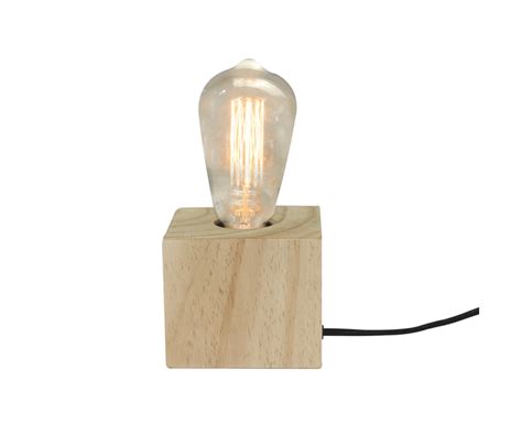 Rustikale Tischlampe Aus Holz Aspen LumenXL De