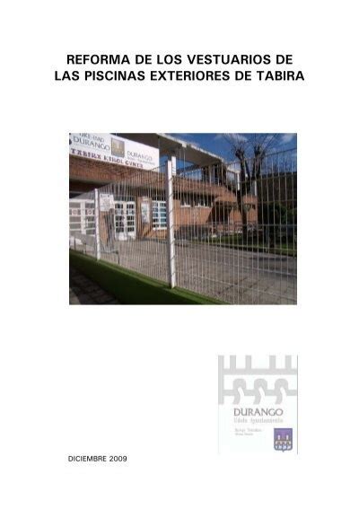 Reforma De Los Vestuarios De Las Piscinas Exteriores De Tabira