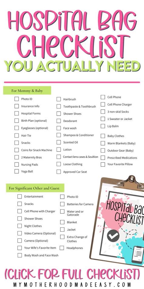 The Hospital Bag Checklist You Actually Need