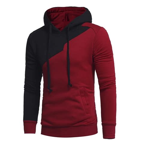 Brand 2018 Hoodie Personality Splicing Hoodies Men Fashion Tracksuit