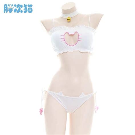 Neko Cat Lingerie White Bikini Cosplay Hobbies Toys Memorabilia Collectibles J Pop On