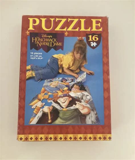 RARE DISNEY 16 X Pieces Jumbo Hunchback Of Notre Dame Jigsaw Puzzle