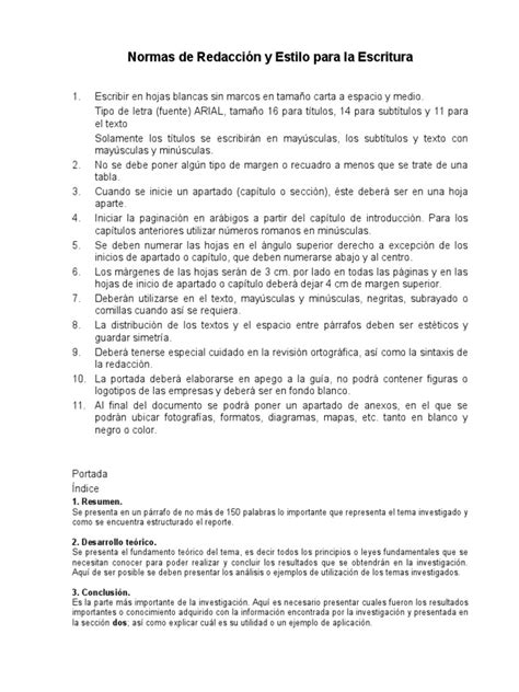 Normas De Redaccion Y Estilo Pdf Comillas Escritura