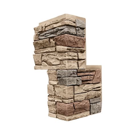 Genstone Stacked Stone Outside Corner 2 82 Sq Ft Desert Sunrise Faux Stone Veneer G2ssdsc At