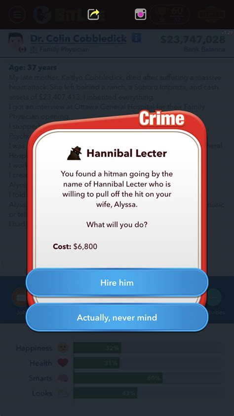 I Don T Remember Dildo Being His Weapon Of Choice R BitLifeApp