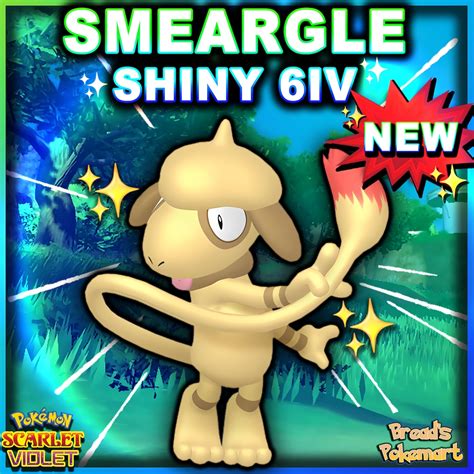 SHINY 6IV SMEARGLE / Pokemon Scarlet and Violet / Lv100 - Etsy