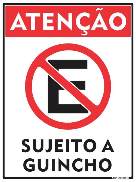 Placa Atenção Sujeito A Guincho Garagem 15x20cm Em Alumínio