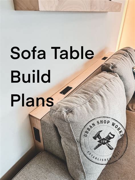 Behind Couch Table Woodworking Build Plans/beginner Friendly Narrow Sofa Table Instructions/diy ...