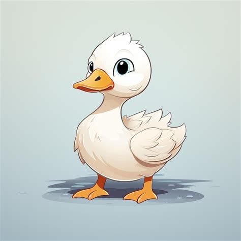 Premium Photo | A baby duck cartoon isolated on white background