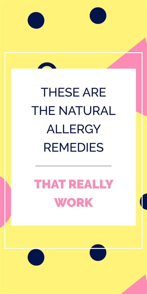 These Are The Natural Allergy Remedies That Really Work Allergy Remedies Natural Allergy