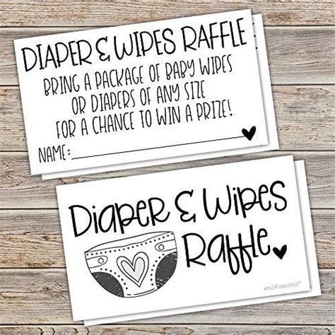 Diaper And Wipe Raffle Template