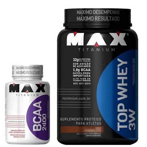 Top Whey W Max Titanium Vitamina De Frutas G Bcaa