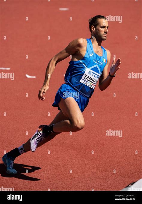 Gianmarco Tamberi Of Italy Competing In The Mens High Jump Heats At