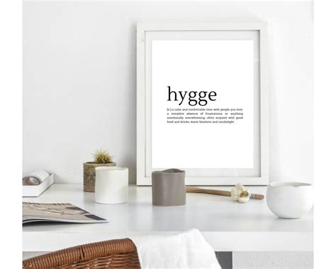 Hygge Definition Print Danish Words Hygge Quote Print Etsy