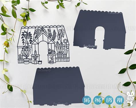 Plants Svg Design For Cricut And Silhouette Greenhouse Svg Etsy Uk