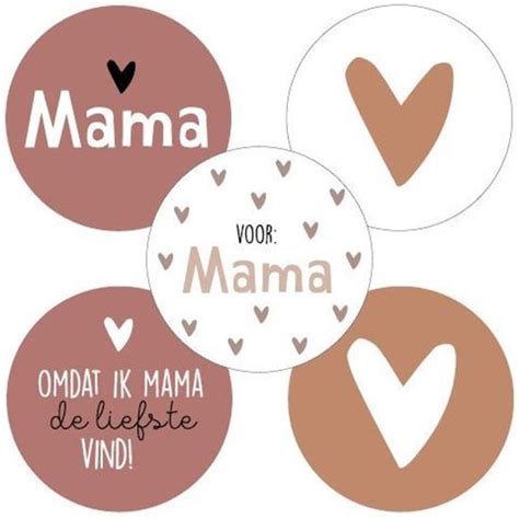 Kadostickers Mama Hart Nude Stuks Creatief En Kado Kado