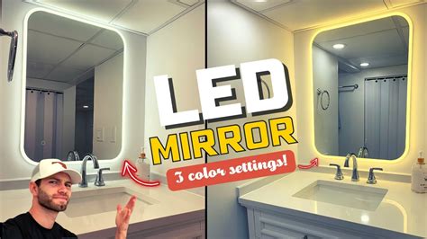 Led Bathroom Mirror How To Install A Led Vanity Mirror Diy Youtube