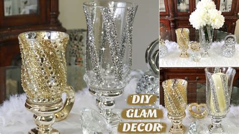 Diy Dollar Store Glam Candle Holder Vase Diy Home Decor Ideas Youtube