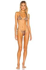 Monica Hansen Beachwear Padded Triangle Bikini Top In Leopard Revolve