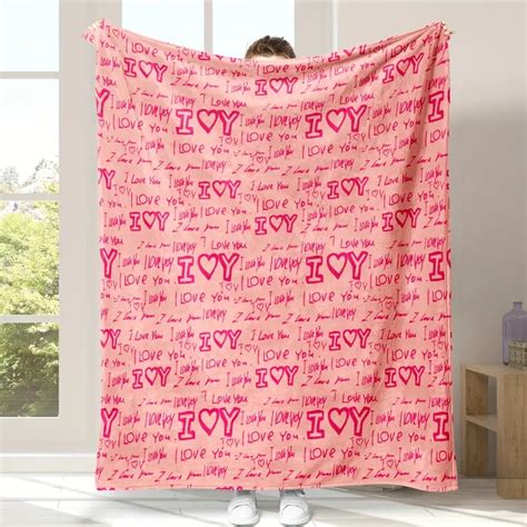 Flannel Love Printed Blanket Shawl Blanket Nap Throw Blanket Temu New