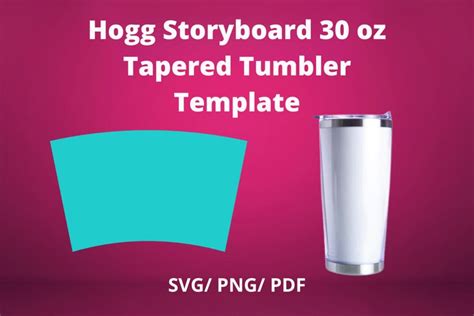 Oz Hogg Tapered Tumbler Template Sublimation Full Wrap