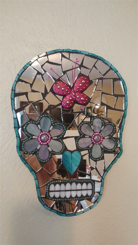 Pin By Debscolorfulcorner On Sugar Skull Mosaic Art Design Unique Items Products Mosaic Art