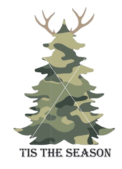 Camo Camouflage Christmas Trees Instant Download Etsy