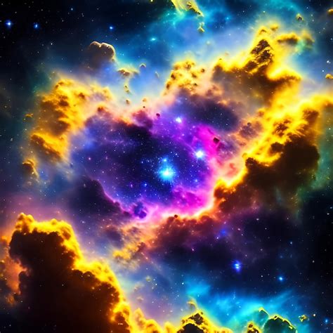 Premium Ai Image Colorful Space Galaxy Cloud Nebula